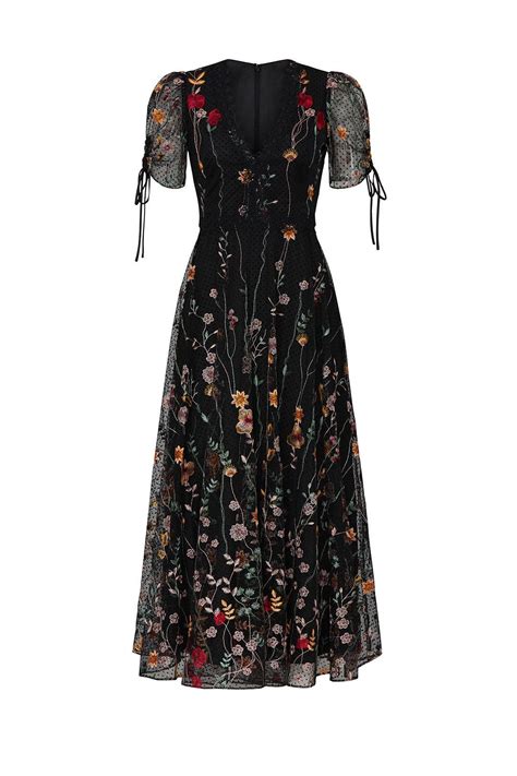 Floral Embroidered Mesh Dress By Ml Monique Lhuillier For 81 106 Rent The Runway