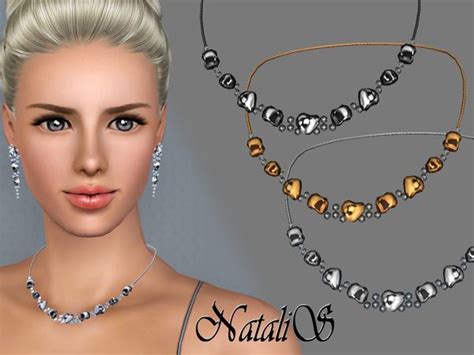The Sims Resource Tsr Liquid Gem Necklace By Natalis Gem Necklace