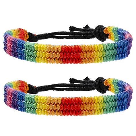 Haiaveng Armband 2pcs Rainbow Lgbt Pride Armband Handgeflochtenes