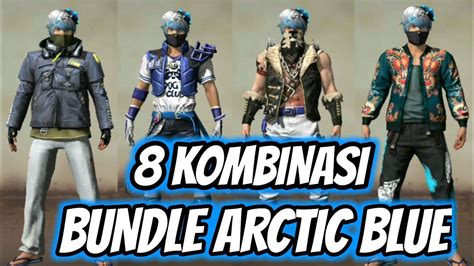 8 KOMBINASI KEREN DARI SET BUNDLE ARCTIC BLUE || FREE FIRE ...
