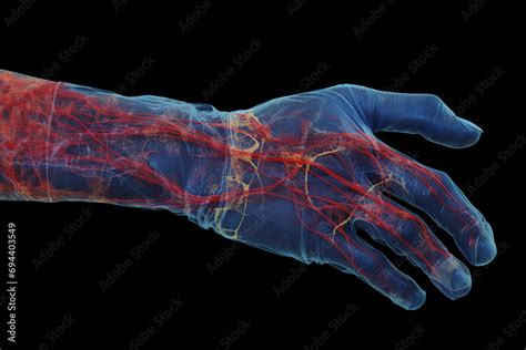 A Contract Injected Into The Blood Vessels That Shows The Distribution