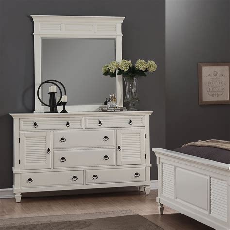 Roundhill Furniture Regitina 6 Drawer Dresser With Mirror Wayfair