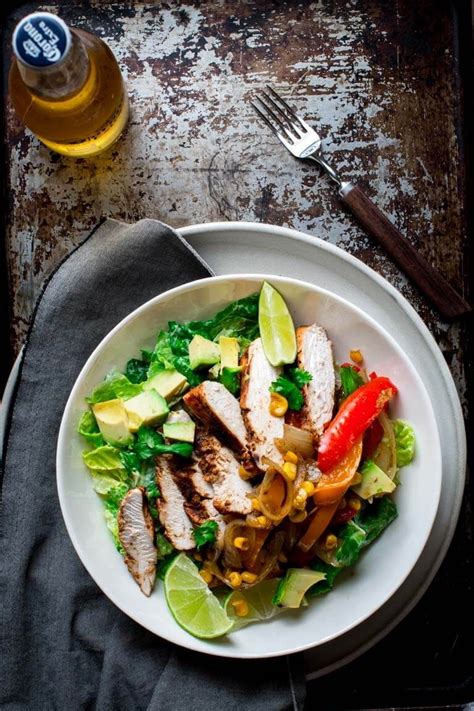Grilled Chicken Fajita Salad Recipe Clean Eating Recipes Chicken