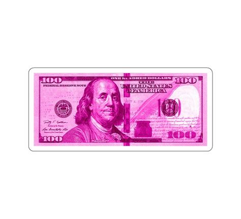 Pink 100 Dollar Bill Money Sticker Ebay