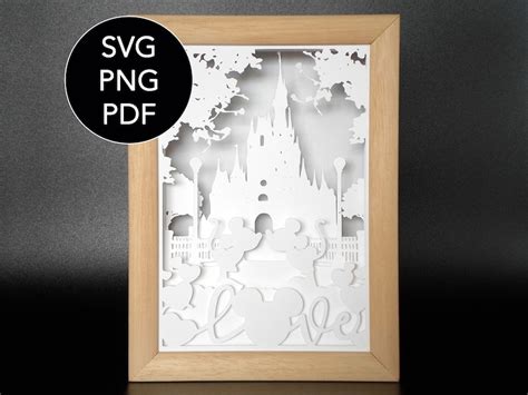 Anniversary SVG Shadow Box File Love Paper Cut Light Box | Etsy