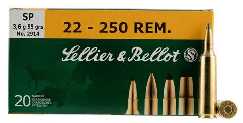 Sellier And Bellot Sb22250b Rifle 22 250 Rem 55 Gr Soft Point 20rd Box