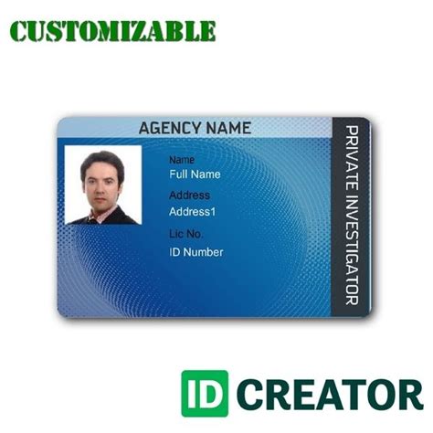 Private Investigator Badge Customizable From Idcreator