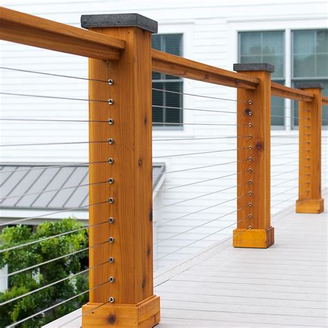 Cable Bullet Wood Post Cable Railing