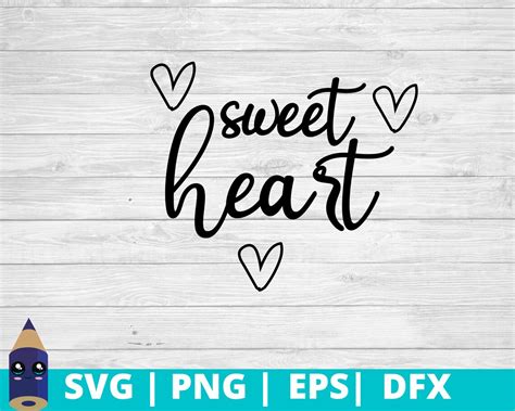 Sweet Heart SVG Cut File Valentine svg Designs Love svg | Etsy