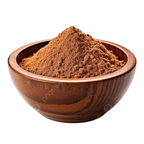Instant Coffee Powder In Wooden Bowl Isolated Coffee Brown Food Png