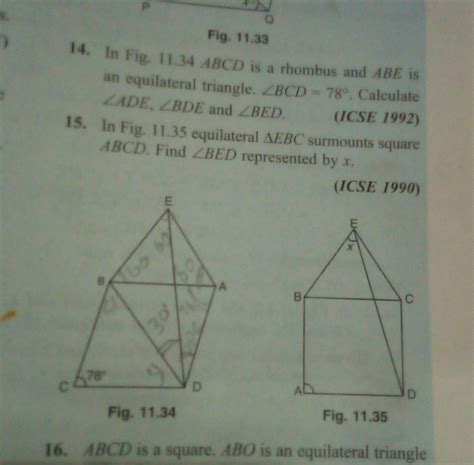 ABCD Is A Rhombus And Abe Is An Equilateral Triangle Angle BCD 78 Q