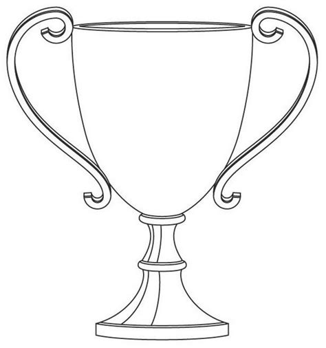Print out soccer coloring of fifa top teams, world cup football and women soccer pictures, too! Trophy Cup Coloring Page