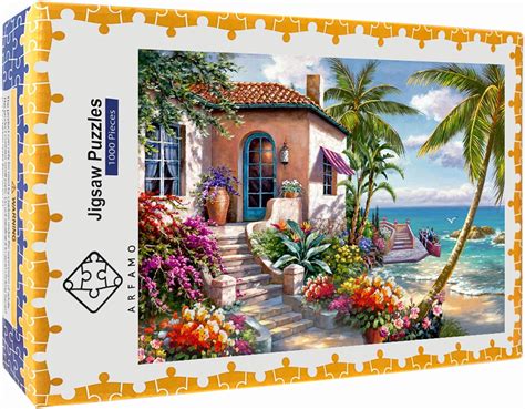 Jigsaw Puzzles 1000 Pieces Beach House Puzzle For Adult Kids Jigsaw