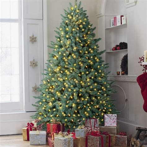 Oasiscraft Pre Lit Christmas Tree 6ft Premium Hinged Blue Spruce