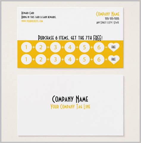 loyalty punch card template