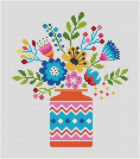 cheerful flowers cross stitch pattern lucie heaton cross stitch designs