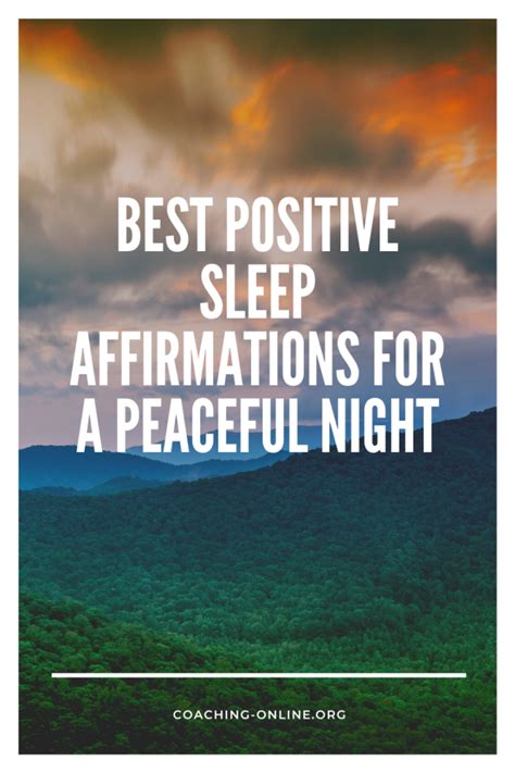 61 Best Positive Sleep Affirmations For A Peaceful Night 2024