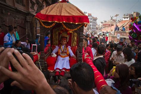 Nepal S Living Goddess The Kumari Durbar Square Kathmandu Ne Editorial Image Image Of