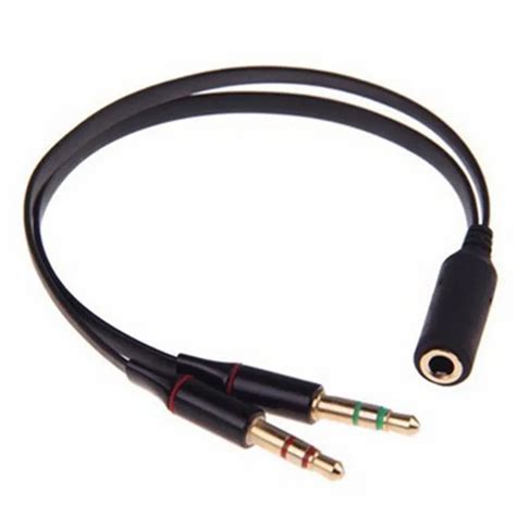 Splitter 35mm Female To 2 Male Y Splitter Aux Audio Cable Pc Headphone