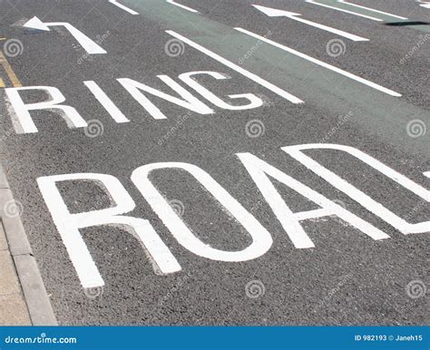 Road Markings To Indicate Road Humps On Asphalt Tar Road Royalty Free
