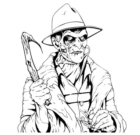 Drawing Of Freddy Krueger Coloring Page Download Print Or Color Online For Free