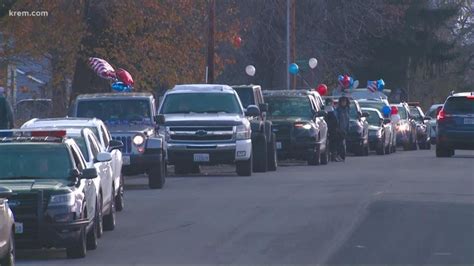 Drive Thru Parade Honors Veterans At Spokane Valley Assisted Living