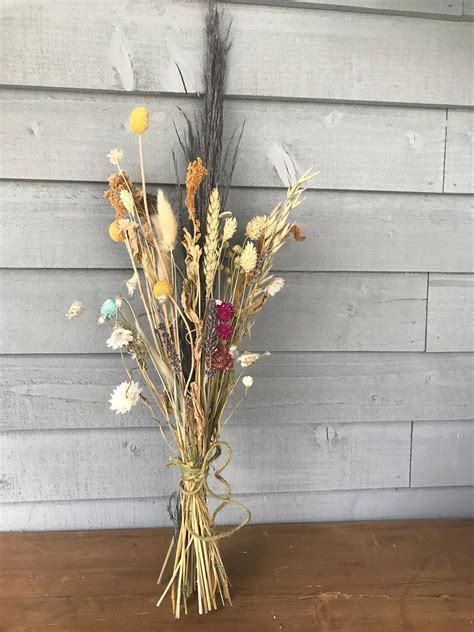 Beautiful Dried Flower Arrangement 60cm High Etsy