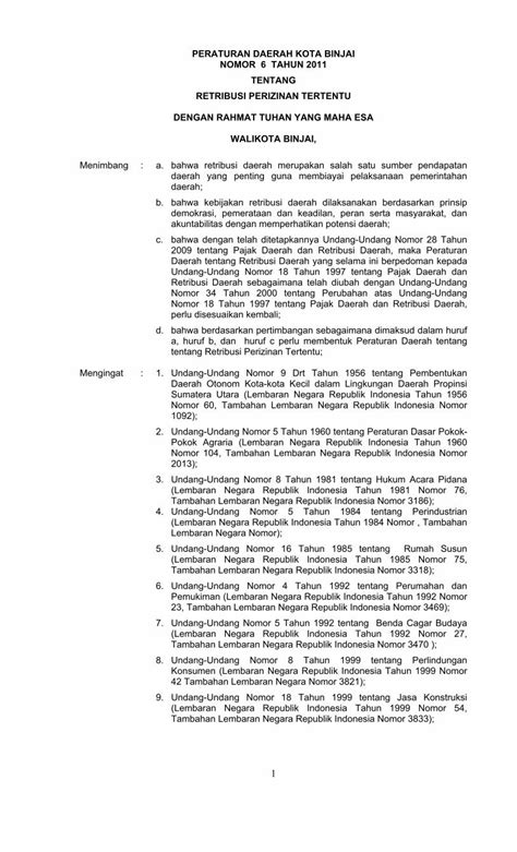 PDF Perda RETRIBUSI PERIZINAN TERTENTU TAHUN 2011 Sistem Dan