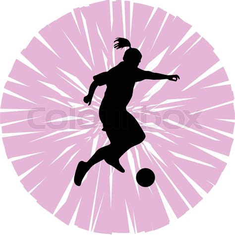 Woman Play Soccer Stock Vector Colourbox