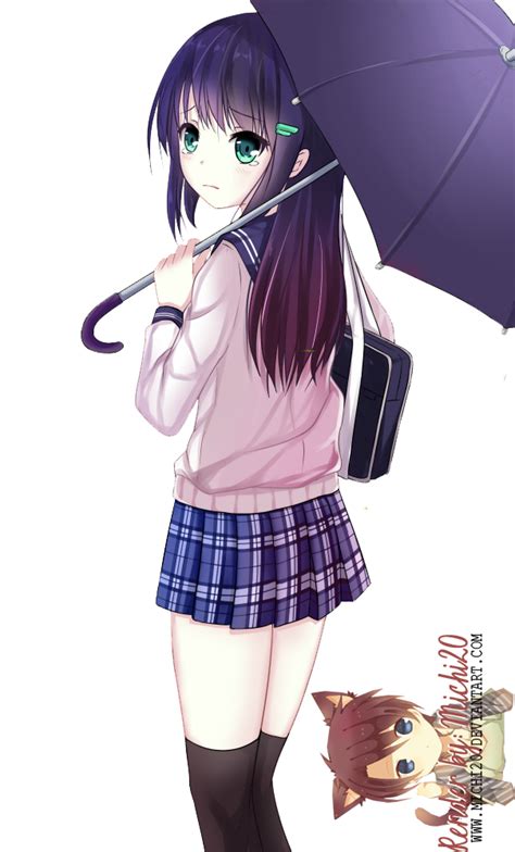 Anime Girl Umbrella Render By Michi20 On Deviantart