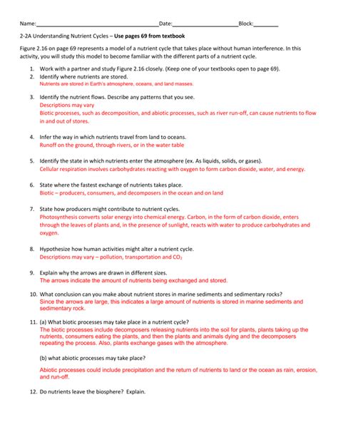 By a* biology on december 7, 2016 in. 29 Nutrient Cycles Worksheet Answers - Worksheet Resource ...