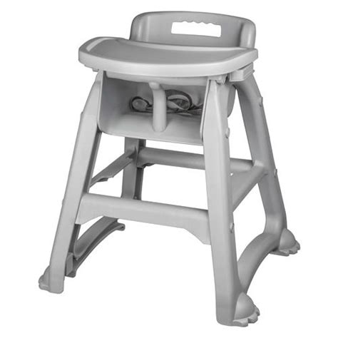 Restaurant high chairs were created to allow infants to enjoy quality meals with their parents. Gray Stackable Plastic High Chair in High Chair from ...