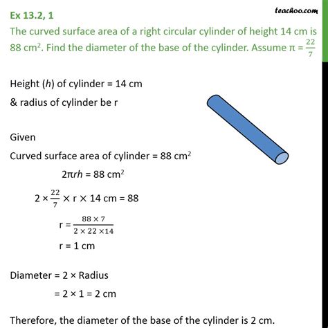 How To Find The Height Of A Cylinder When Given The Surface Area And Radius