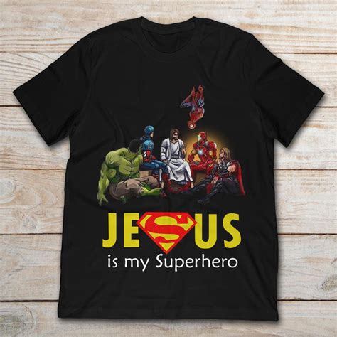 Jesus Superhero And Superheroes Printed T Shirt Clothes Shoes