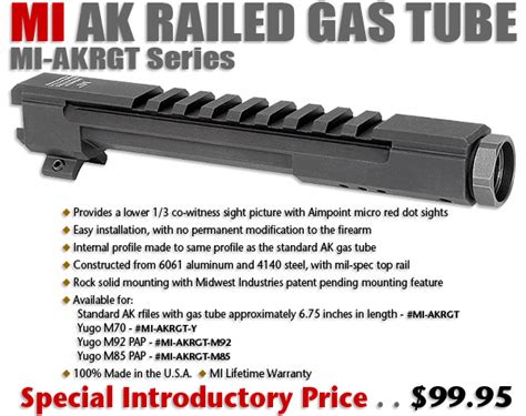 Mi Ak Railed Gas Tube At Special Introductory Price