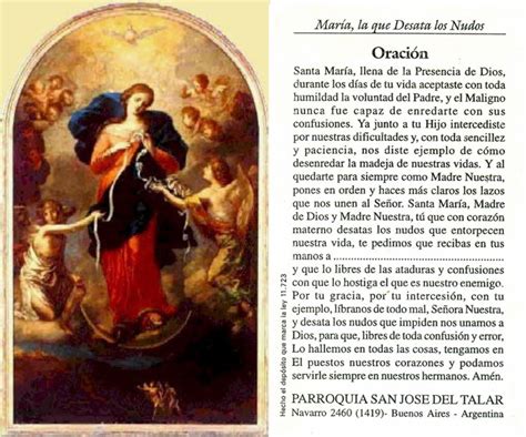 Tarjetas Y Oraciones Catolicas Virgen Desatanudos OraciÓn Catholic