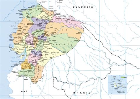 Mapa Pol Tico Del Ecuador Mapa Owje