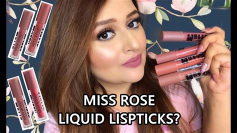 Miss Rose Liquid Lipsticks Swatches Review Under Rs 200 Youtube