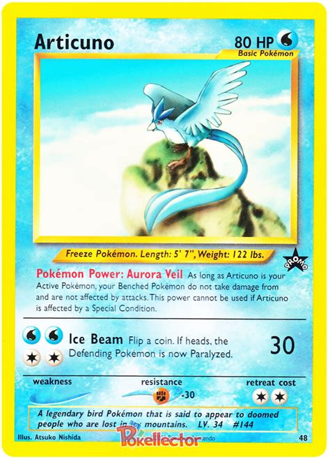 Fondée par peter adkison en 1990. Articuno - Wizards of the Coast Promos #48 Pokemon Card