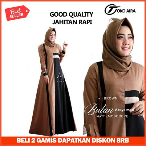 Jual Gamis Fashion Muslim Premium Lebaran Import Pakaian Wanita Busana