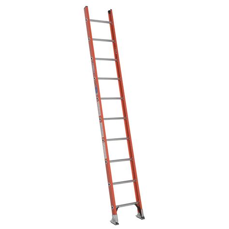 Werner 10 Ft Fiberglass D Rung Straight Ladder With 300 Lb Load