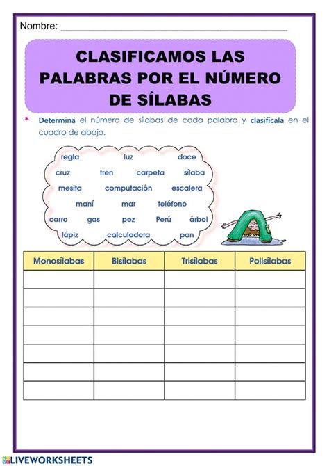 A Spanish Worksheet With An Image Of A Tent