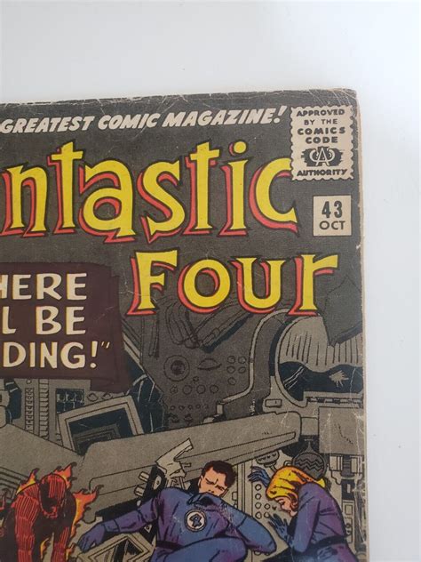 Fantastic Four 43 Marvel 1965 Wizard Medusa And Frightful Four Kirby