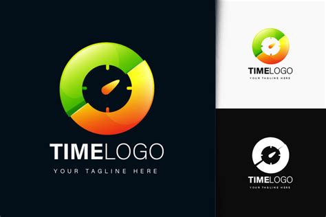 Time Logo Design With Gradient Graphic By Aglonemadesign · Creative Fabrica