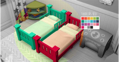 My Sims 4 Blog Toddler Bed Recolors By Flamingblaze