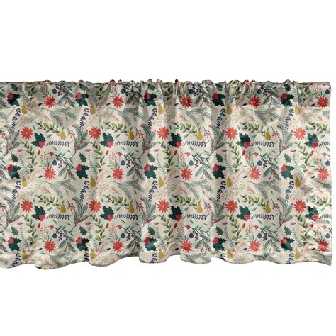 Leaves Window Valance Pack Of 2 Christmas Themed Foliage Motifs With