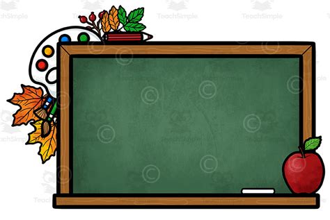 Blackboard And Apple Clipart Back To School Graphics By Teach Simple