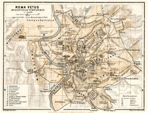 Harta Veche De La Roma Harta Veche Roma Lazio Italia