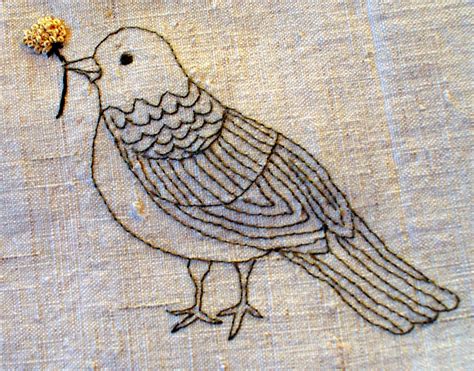 Embroidery Pattern Bird