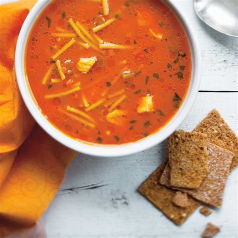 Soupe Poulet Et Nouilles Au Jus De Carottes Ricardo